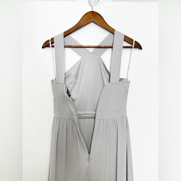 Lulus Air Of Romance Gray Maxi Dress Size Small - Picture 6 of 11